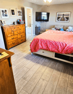 Fairfield LVP bedroom after photo by KR Remodeling