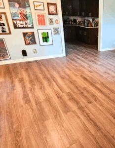 Fairfield LVP flooring living room after photo by KR Remodeling