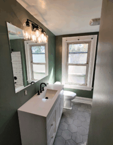 Hamilton custom tile floor after photo by KR Remodeling