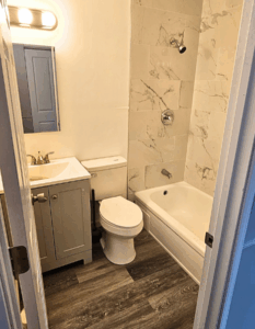 Hamilton custom tile shower after photo by KR Remodeling